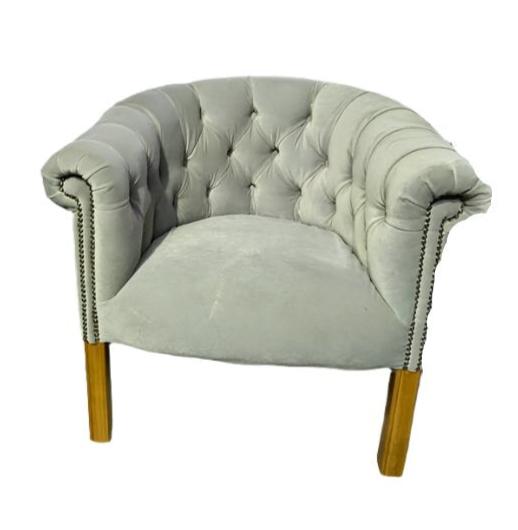 Ragley tub chair in tango mouse velvet