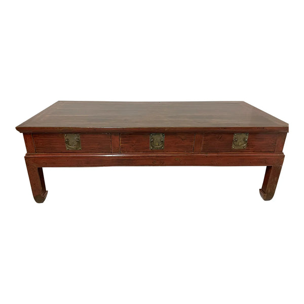 Chinese Antique Red Lacquered Coffee Table