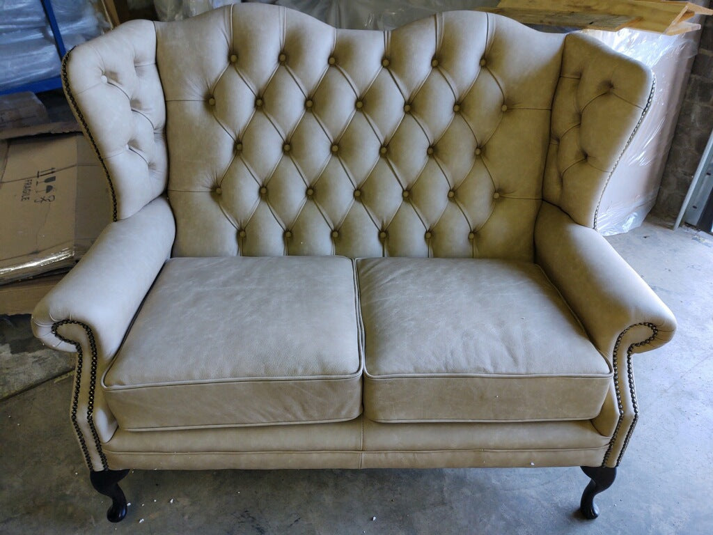 Highclere bespoke wingback in Apache Biscuit