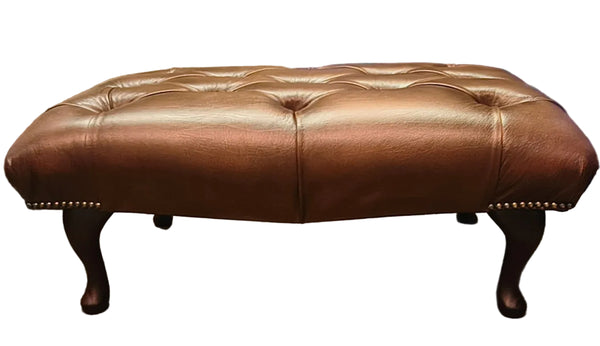 Newby Footstool in Antique Brown