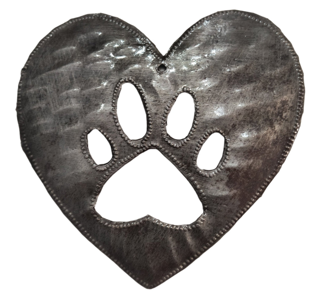 Dog Paw in Heart Ornament