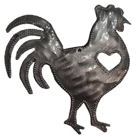 Rooster Ornament with Heart