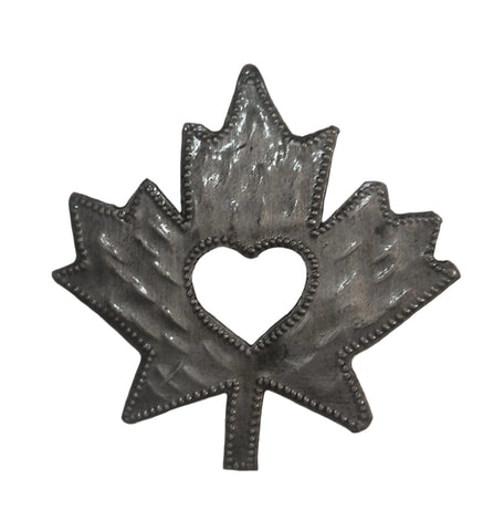 Maple Leaf Ornament with Heart