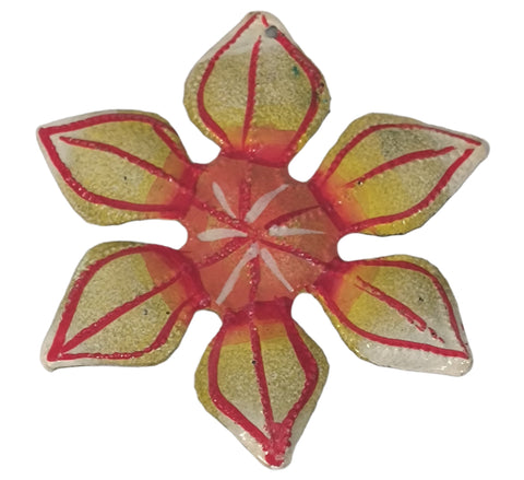 Painted Flower Ornament (Yellow)