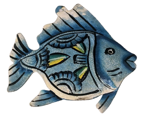 Painted Fish Ornament (Blue)