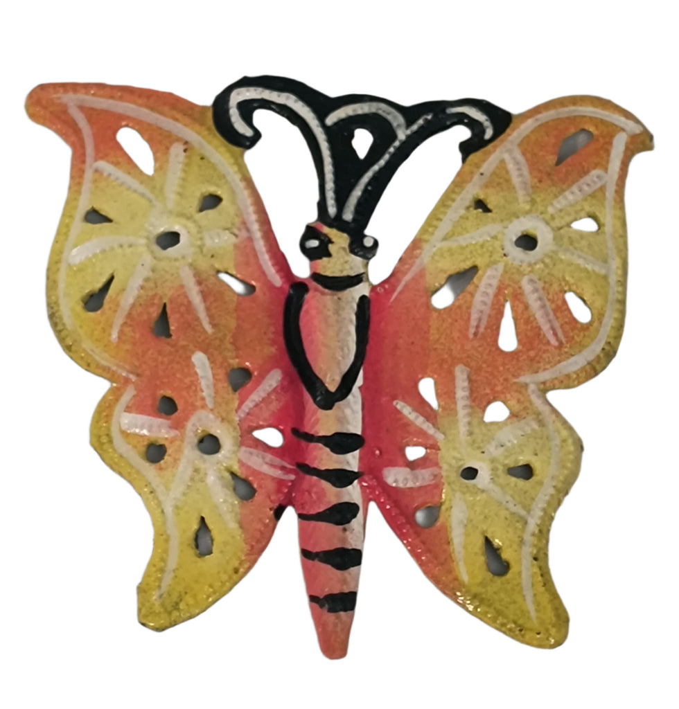 Painted Butterfly Ornament (Yellow)