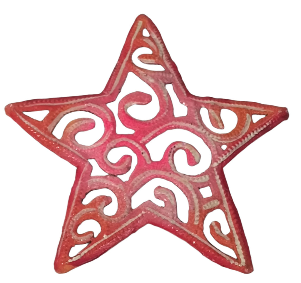 Painted Star Ornament (Red)