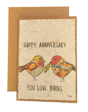 Happy Anniversary You Love Birds Greeting Card