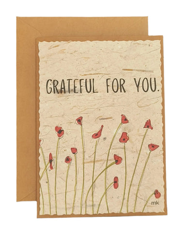 Grateful for You Greeting Card