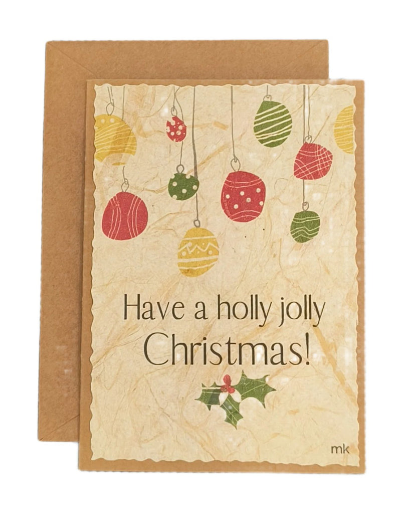 Holly Jolly Christmas Greeting Card