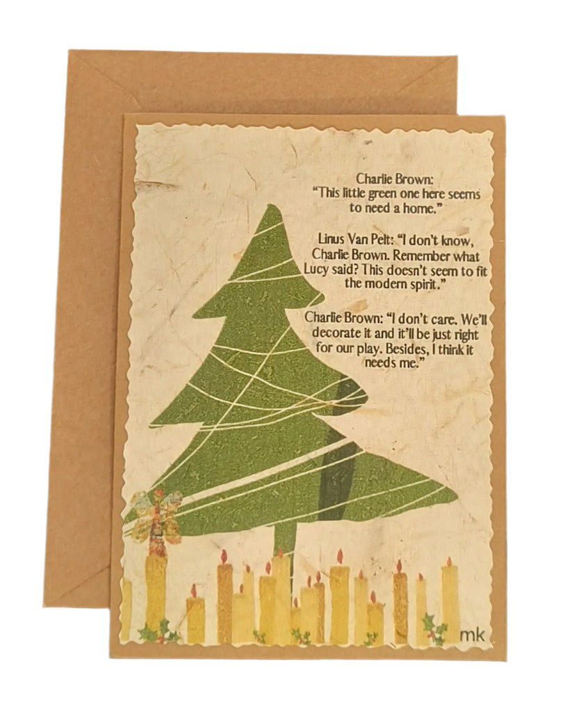 Charlie Brown Christmas Tree Greeting Card