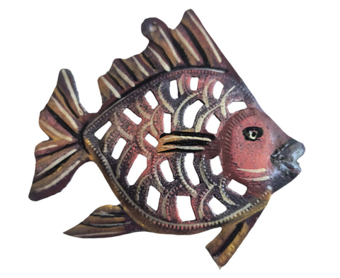 Painted Fish Ornament (Purple)