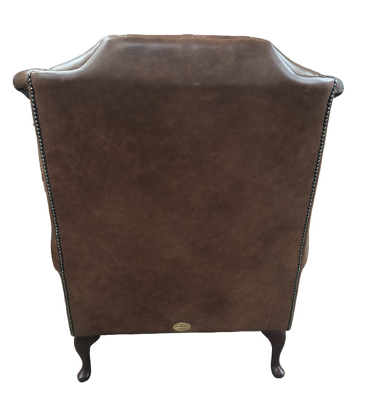 Lincoln Wing Chair in Antique Whiskey Leather
