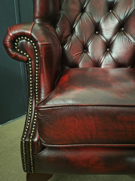 Barwell Wing Chair in Antique Red