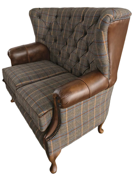 Barwell 2 Seater in Tan Brown Tweed