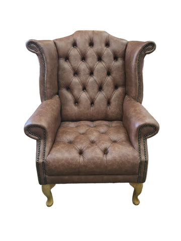 Lincoln Wing Chair in Apache Tan