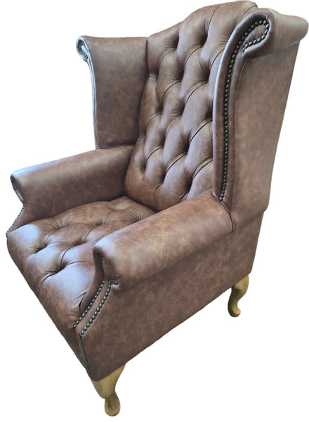 Lincoln Wing Chair in Apache Tan