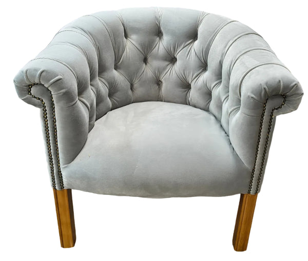 Ragley tub chair in tango mouse velvet