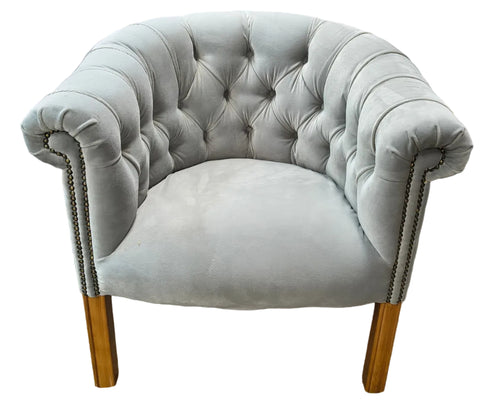Ragley tub chair in tango mouse velvet