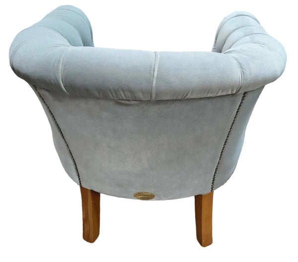 Ragley tub chair in tango mouse velvet
