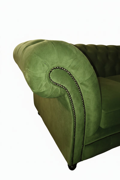 Drummond 3 in Amalfi Forest Green Velvet