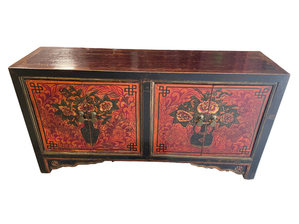 Antique Mongolian Four Door Sideboard
