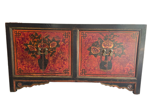 Antique Mongolian Four Door Sideboard