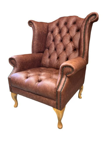 Lincoln Wing Chair in Apache Tan