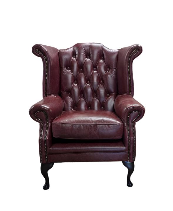 Newby Wing Chair in Vintage Oxblood