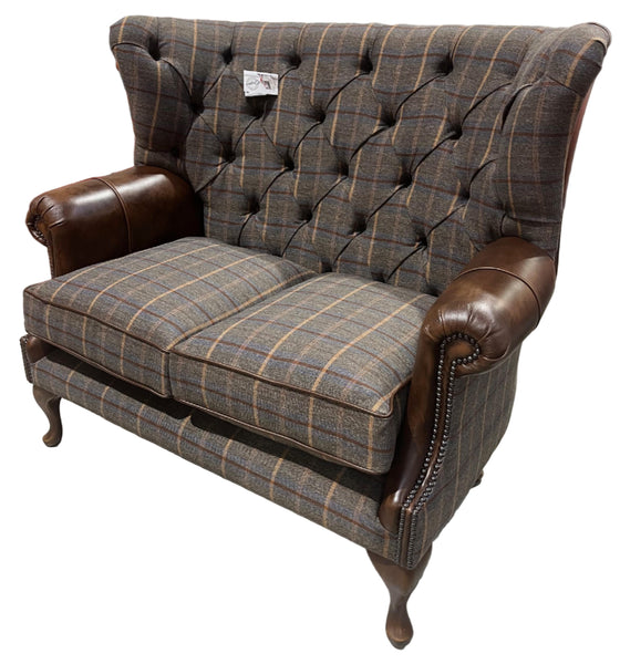 Barwell 2 Seater in Tan Brown Tweed