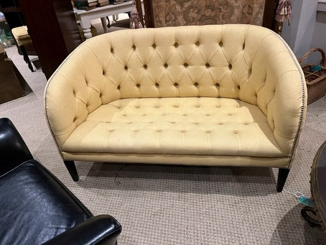Burghley 2 Seater in Sudbury Yellow Linen