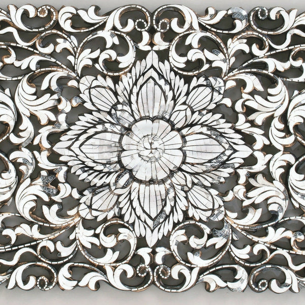 Flower Pattern in Ornate Hand Cut Glass Mirror Wall hanging