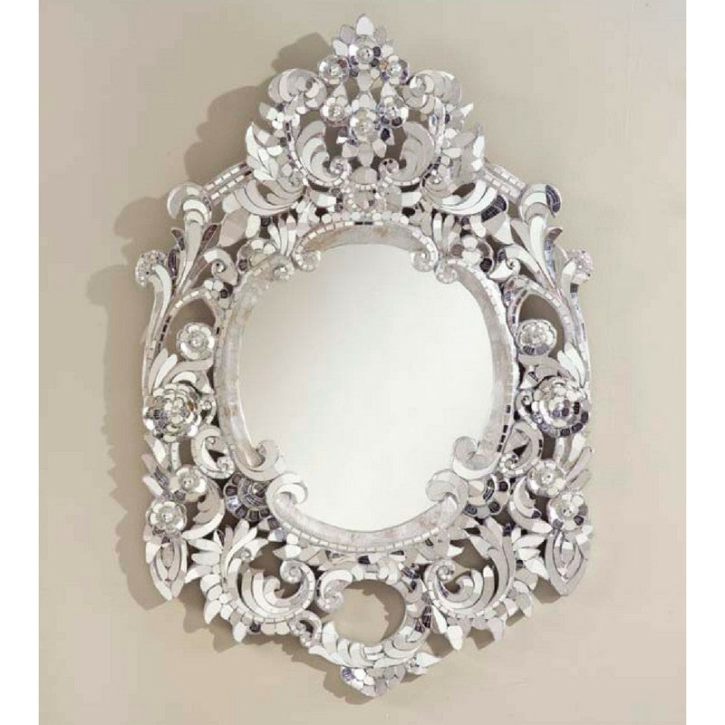 Silver Handcut Glass Mirror