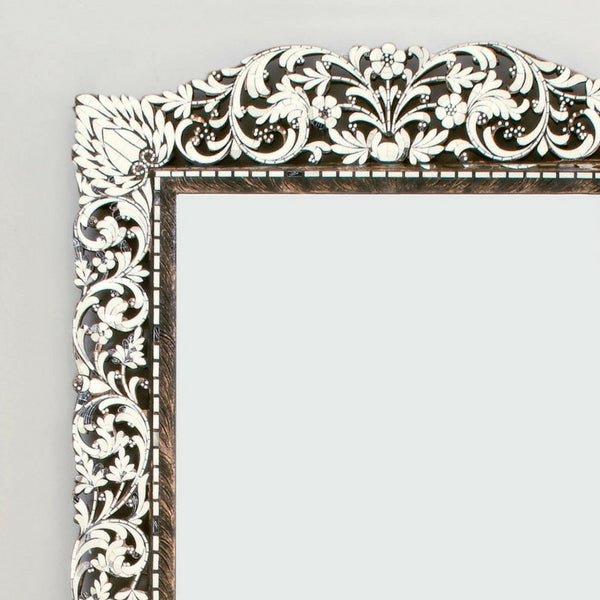 Floral Ornate Rectangular Long Mirror