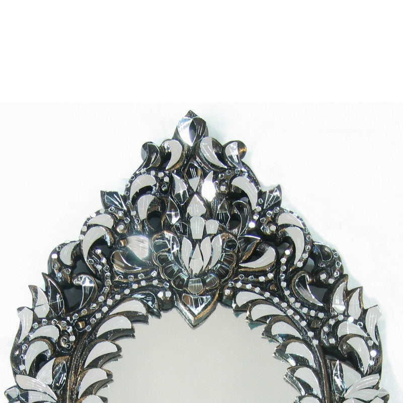 Large Round Handcut Glass Mirror