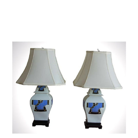 Pair of Chinese Porcelain Lamps