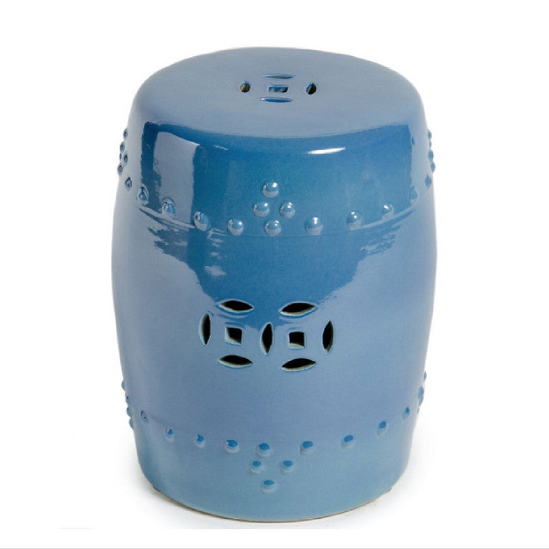 Crystal Blue Chinese Garden Stool