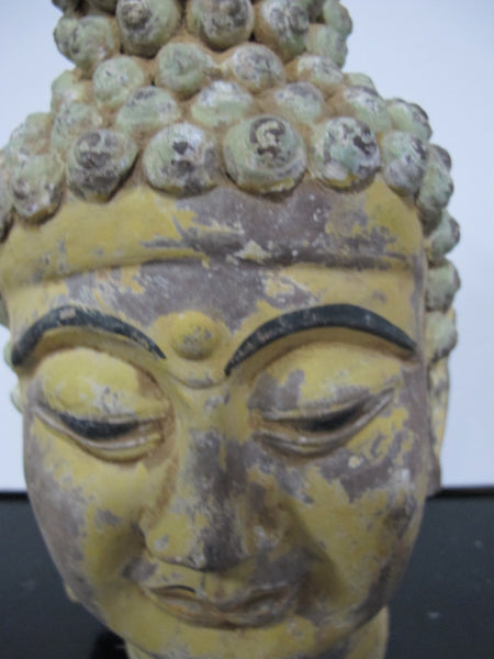Painted Clay Antique Buddha Head