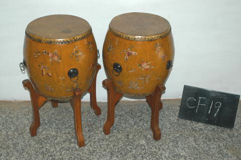 Yellow Drums with Butterfly Motif