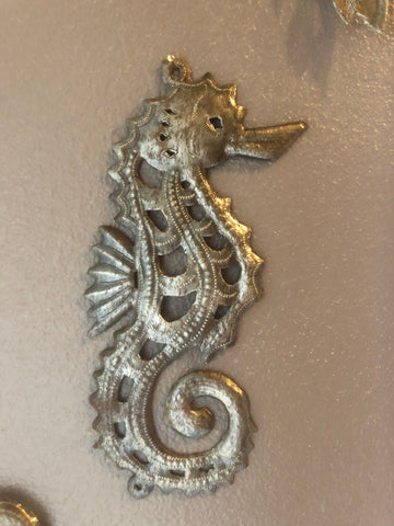 seahorse made in haiti from recycles oil drums