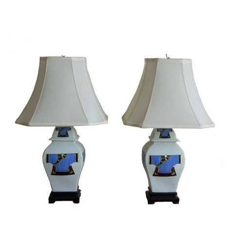 Pair of Chinese Porcelain Lamps